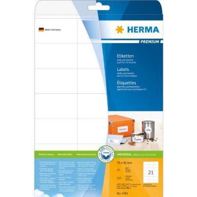 HERMA   etiquette universelle premium, 70 x 42 mm, blanc noir