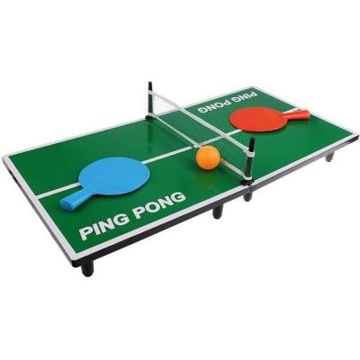 HOBBY CONCEPT Mini Table de ping pong 62 x 30,5 x 7 cm avec 2 Raquettes, 1 balle et un filet Tennis de table de bureau Cadeau de No&euml;l