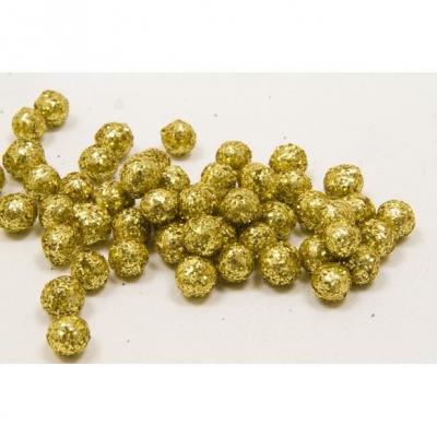 GENERIQUE boules d&eacute;co paillet&eacute;es 8mm 10g or - hobi adt027or 