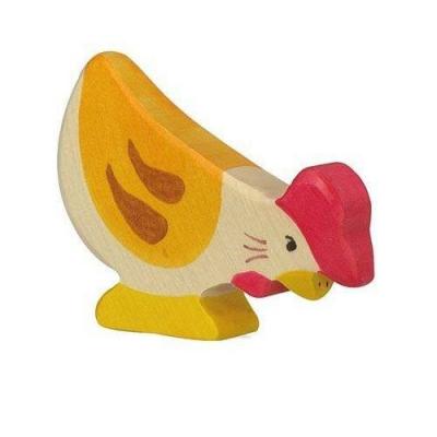 HOLZTIGER  - 80016 - Figurine - Poule, Picorant