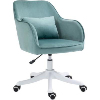 VINSETTO Chaise de bureau massante velours vert menthe