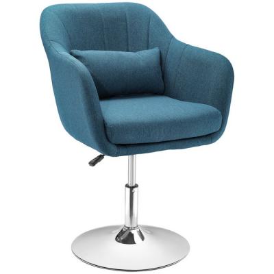 HOMCOM Fauteuil lounge design -  - Bleu canard - Hauteur r&eacute;glable - Coussins lombaires