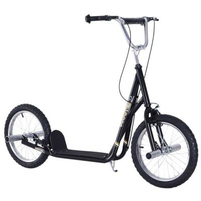 HOMCOM Trottinette patinette freestyle grandes roues et pegs noir