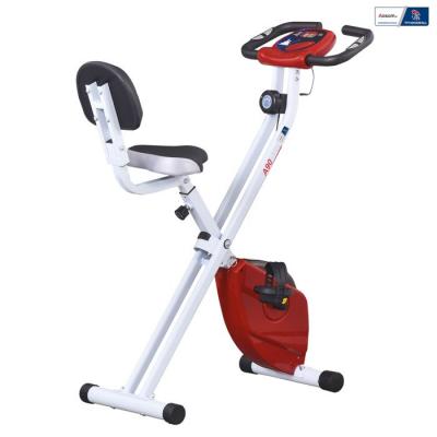 HOMCOM V&eacute;lo d'appartement pliable - collaboration Aosom.fr x FFHandball - 8 niv. r&eacute;sistance magn&eacute;tique r&eacute;glable - rouge