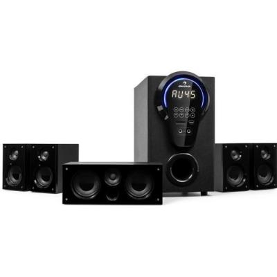 AUNA Syst&egrave;me d&acute;enceintes Areal 525 DG - Surround 5.1 125W RMS Opt-In BT USB SD AUX T&eacute;l&eacute;commande