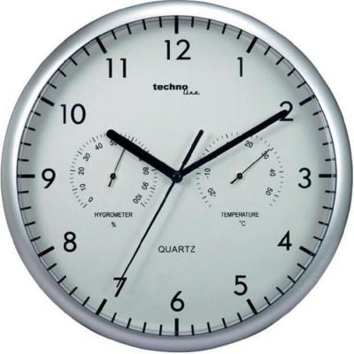 Techno Line WT 650 &agrave; quartz Horloge murale 26 cm argent