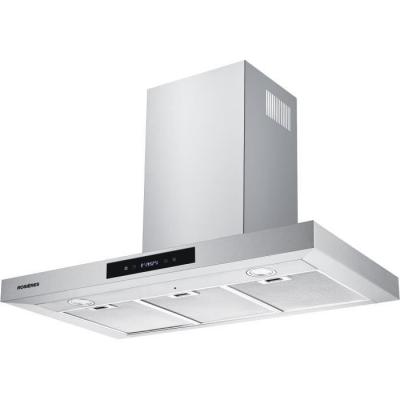 ROSIERES HOTTE BOX 90cm INOX + VERRE NOIR