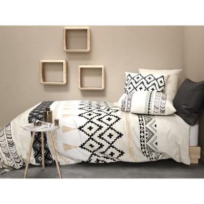 HOUSSE DE REVE Parure de couette 100% coton 57 fils 240x260 boh&egrave;me PD7817