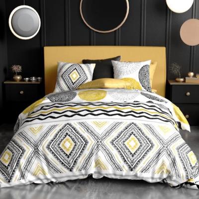 GENERIQUE Parure housse de couette Noir 240x220 Atelier Du Coton 857999 - Noir