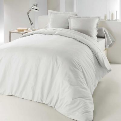 DOUCEUR D INTERIEUR Housse de Couette Unie en Coton 57 Fils-cm2 BLANCHE 260 x 240 cm