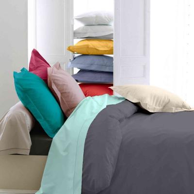 TRADI LINGE Housse de couette percale 200 x 200 cm unie - Beige - 200 x 200 cm