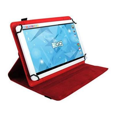 3GO Housse Universelle pour Tablette en Cuir Rotative  CSGT21 7"" Rouge