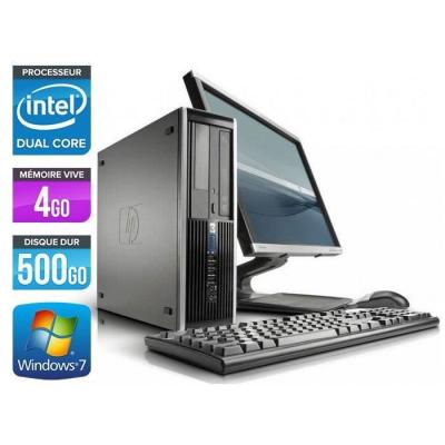 HP Unit&eacute; centrale  Elite 8100 SFF + Ecran 17'' - Noir - Intel Pentium G6950 / 2.80 GHz - RAM 4 Go - HDD 500 Go - DVD - Gigabit Ethernet - Windows 7 Professionnel 