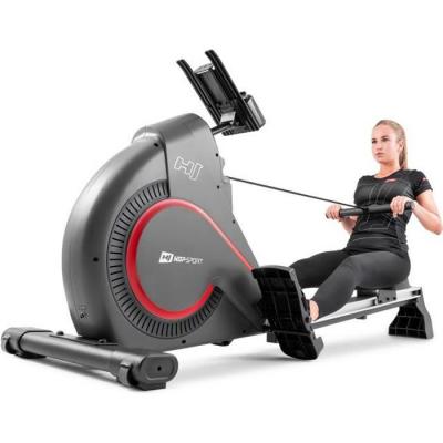  Rameur magn&eacute;tique &agrave; tirage central HS-095R Spike, Roue d'inertie 16 kg, Ordinateur, Plates-formes antid&eacute;rapantes, Max. poids utilisateur 150 kg 