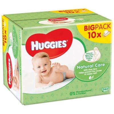 HUGGIES  Nouvelles Lingettes Natural Care 10 X56