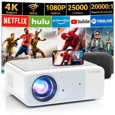  Vid&eacute;oprojecteur Bluetooth WiFi 5G - HYTOBP - LT2 - 18500 Lumens 1080p Native Home Cin&eacute;ma - Blanc