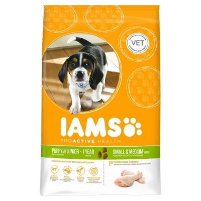 Iams for Vitality Chiot Puppy Small & Medium Poulet 2 x 12 kg