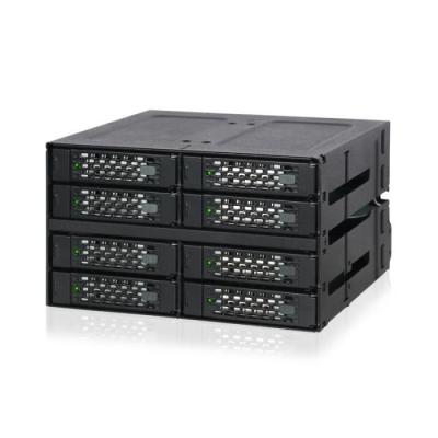  Icy Dock MB508SP-B Obturateur de baie de lecteur 2x 5,25"" Panneau de support Noir, Cadrage