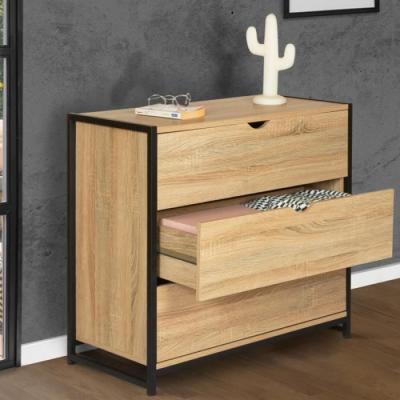 Commode 3 tiroirs DETROIT design industriel 