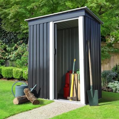 IDMARKET ID MARKET - Abri de jardin 1,3 M&sup2; gris en acier galvanis&eacute;