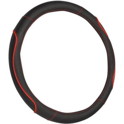 IMDICAR IMDIFA Couvre-volant Rallye - Noir avec coutures rouges