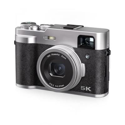 INF Appareil photo num&eacute;rique 5K avec cam&eacute;ras avant et arri&egrave;re, viseur, autofocus Le noir