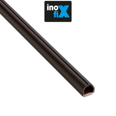 INOFIX  - Lot de 4 gaines adh&eacute;sives Cablefix 8 x 7 mm marron
