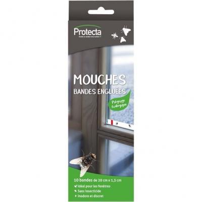 ECOGENE Insecticide mouches - bande fen&ecirc;tre - lot de 10