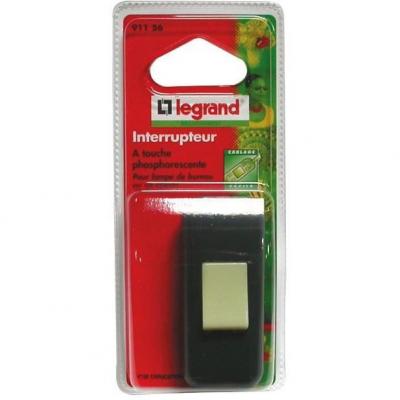 LEGRAND Interrupteur &agrave; bascule &agrave; touche luminescente  - noir
