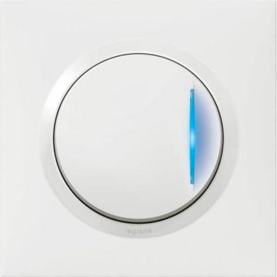 LEGRAND Interrupteur ou va-et-vient avec voyant blanc 10 ax Dooxie one 