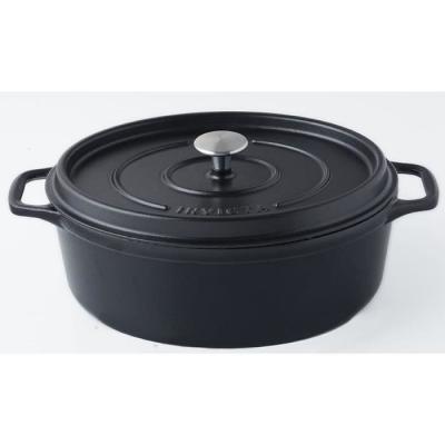 INVICTA  Cocotte ovale - &Oslash; 29 cm - Noir - Tous feux dont induction