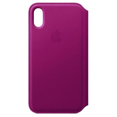 APPLE  - &Eacute;tui &Agrave; Rabat Pour T&eacute;l&eacute;phone Portable - Cuir - Myrtille