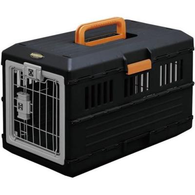 IRIS OHYAMA , Caisse de transport / Cage 2 Portes, Pliable Poign&eacute;e Ventilation optimale pour chat & chien max 12 kg - Pet CarryFC-550, Noir