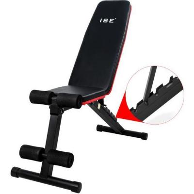 ISE Banc de Musculation Inclin&eacute; Pliable Multifonction -  - SY-5902 - Rouge - Noir - Adulte - Mixte