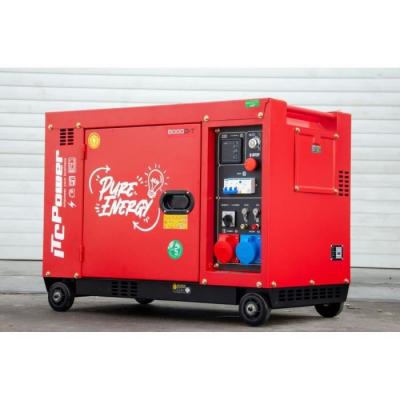 ITC POWER  Groupe &eacute;lectrog&egrave;ne 6300W Diesel 230V/400V Insonoris&eacute; 8000D-T