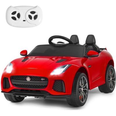 COSTWAY Voiture &eacute;lectrique pour enfants -  - Jaguar 12V/4,5 - T&eacute;l&eacute;commande 2.4G - Rouge