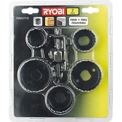 RYOBI Jeu de 7 pi&egrave;ces scie cloche pour le bois  RAK07HS