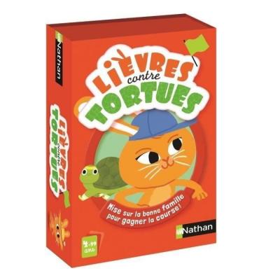NATHAN  - Li&egrave;vres contre Tortues - Jeu de Cartes