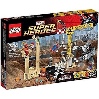 Jeu de Construction LEGO Marvel Super Heroes - Equipe Rhino et Homme Sable - Mod&egrave;le 76037 
