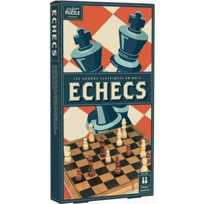 PROFESSOR PUZZLE Jeu d'&eacute;chec  ECHECS BOIS VINTAGE- - Jeu d&acute;&eacute;checs