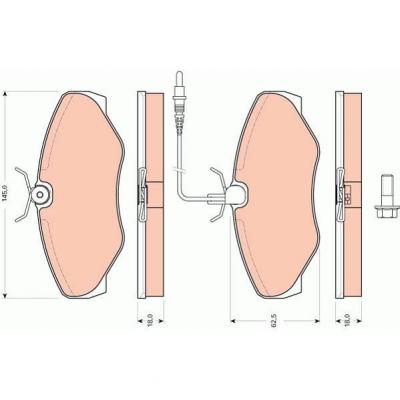 TRW  Jeu de plaquettes de frein avant GDB1760 RENAULT ESPACE