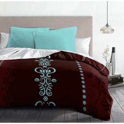 HOUSSE DE REVE JULIETTE BLUE Parure de couette microfibre - Chocolat - 220x240 cm