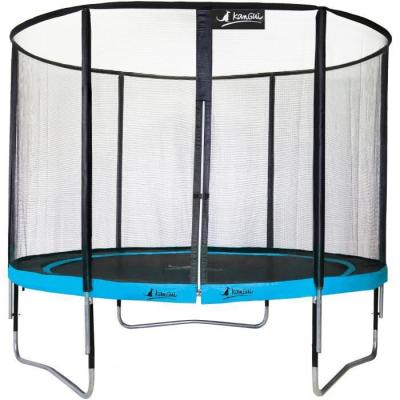 KANGUI Trampoline de jardin rond 305 cm + filet de s&eacute;curit&eacute; PUNCHI Bleu 300