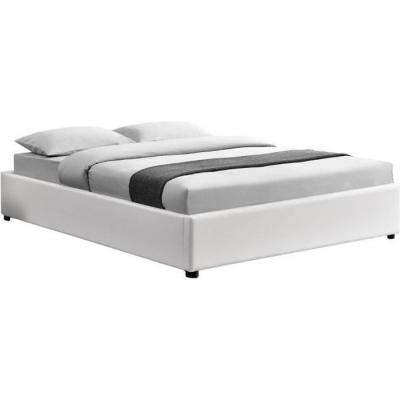 Structure de lit avec coffre 160 x 200 cm blanc