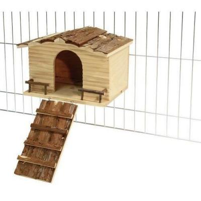KERBL  Abri pour Rongeurs Nature avec Fixation de Grille 31x22,5x20 cm