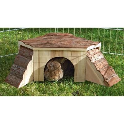 KERBL Maison Nature avec rampe pour rongeurs - 37x37x16cm - 