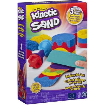 SPIN MASTER Coffret Arc-En-Ciel 390 G + 6 Accessoires Kinetic Sand