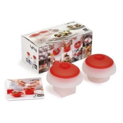 LEKUE Oeufs poch&eacute;s - moules carr&eacute; et cylindrique 