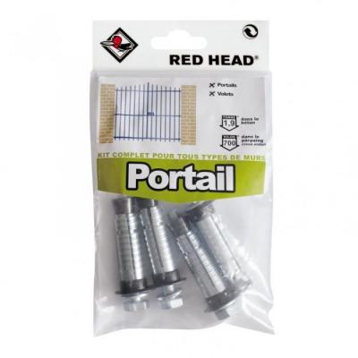 RED HEAD  kit chevilles &agrave; expansion portail , Diam.14 x L.55 mm