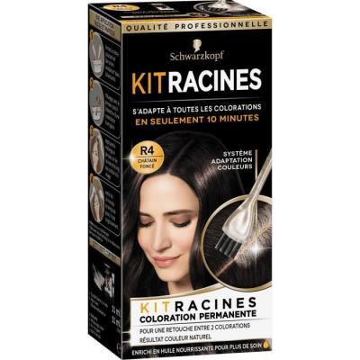 SCHWARZKOPF Kit racines, nuances de ch&acirc;tain fonc&eacute;, toutes colorations permanentes